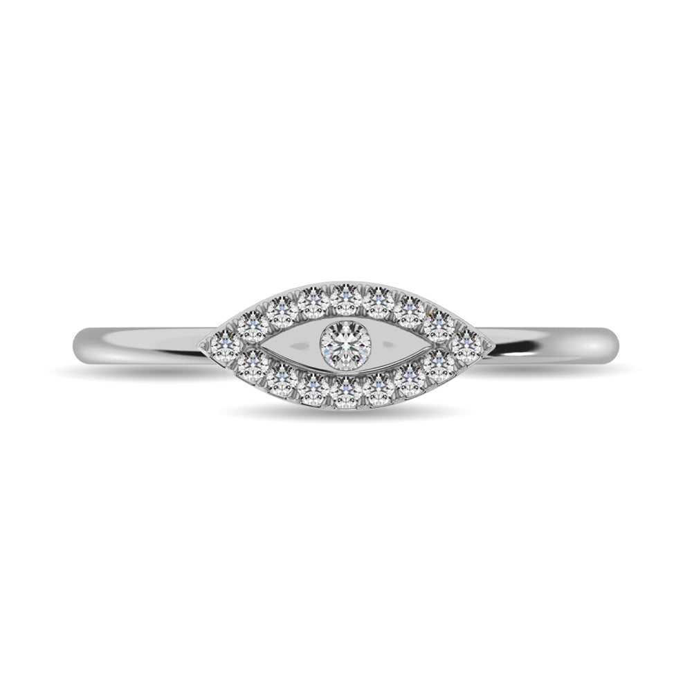 Diamond 1/10 Ct.tw Round Cut Fashion Ring in 10K White Gold