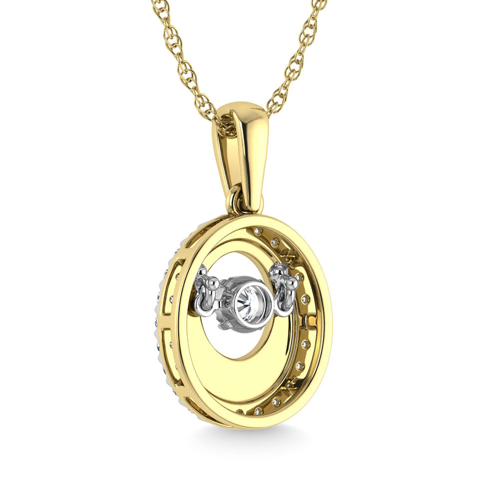 Diamond 1/6 Ct.Tw. Fashion Pendant in 10K Yellow Gold
