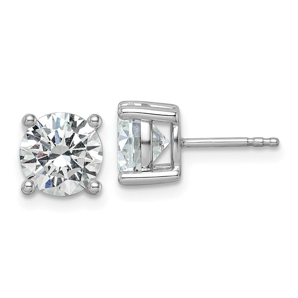 14K WG Lab Grown Diamond 3ctw Certified VS/SI FGH 4-Prg Earrings