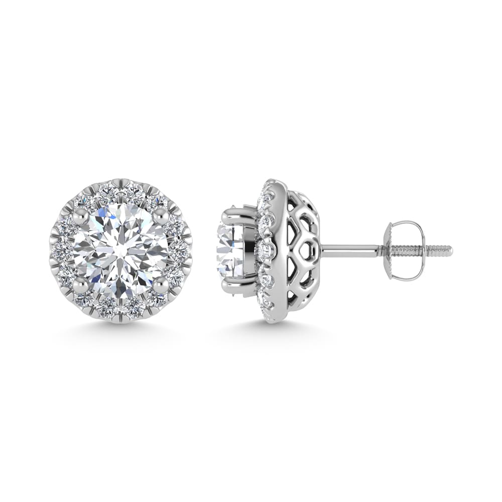 14K White Gold Lab Grown Diamond 3 3/4 Ct.Tw. Fashion Earrings