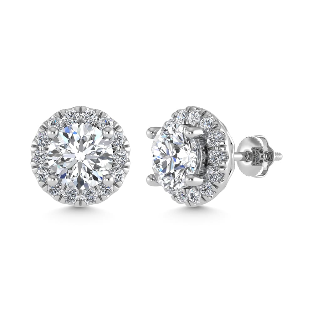 14K White Gold Lab Grown Diamond 1 7/8 Ct.Tw. Fashion Earrings