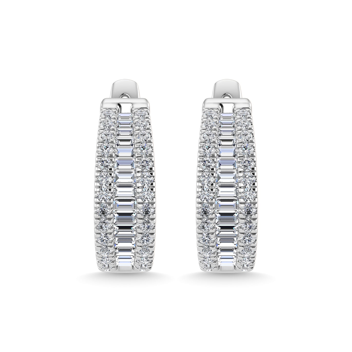 14K White Gold Lab Grown Diamond 1 Ct.Tw. Fashion Earrings