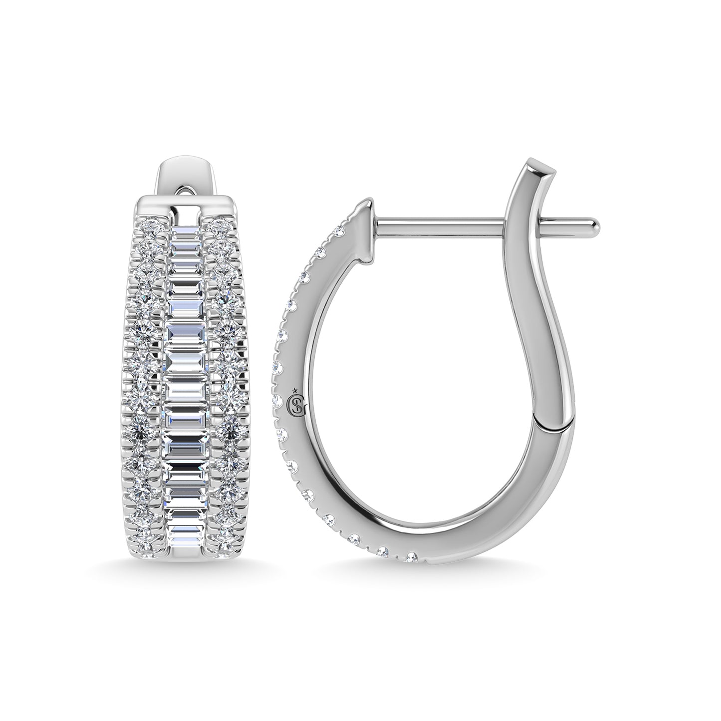14K White Gold Lab Grown Diamond 1 Ct.Tw. Fashion Earrings