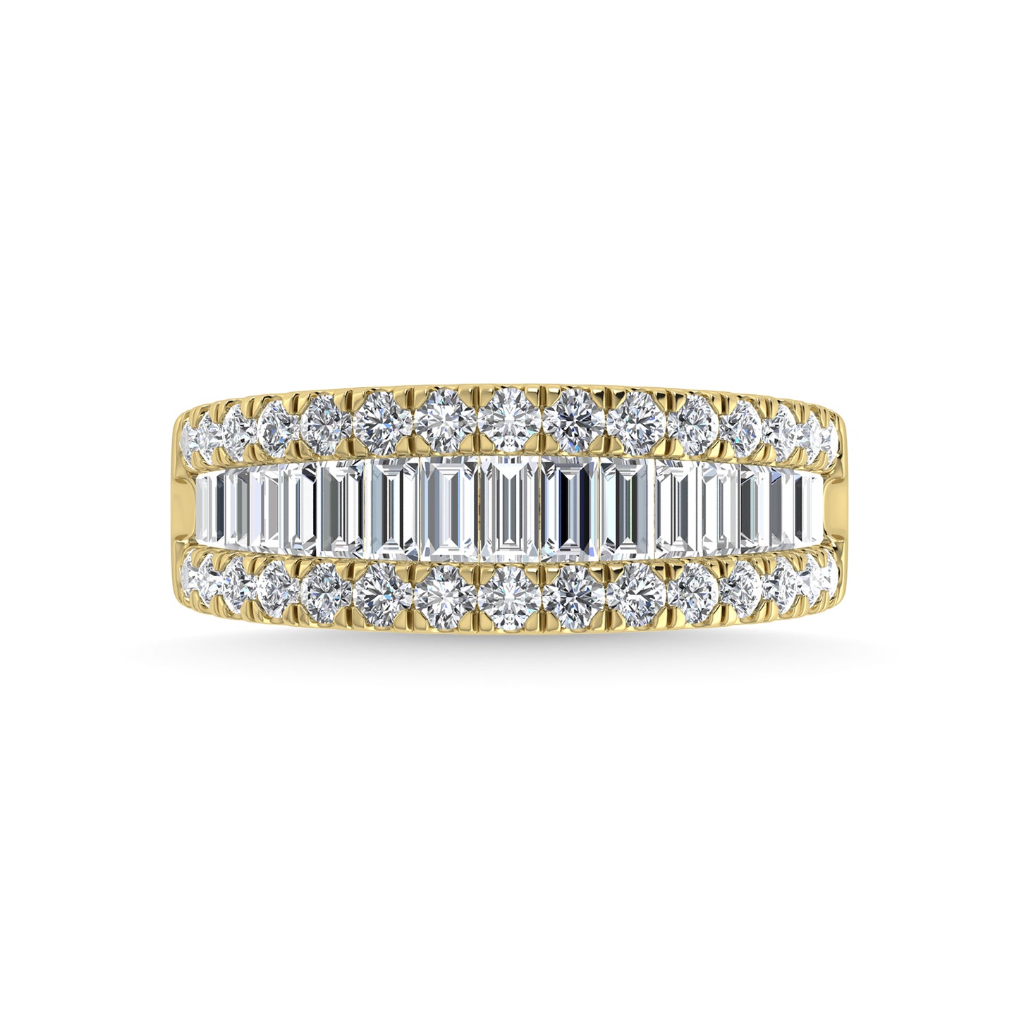 14K Yellow Gold Lab Grown Diamond 1 Ct.Tw. Wedding Band