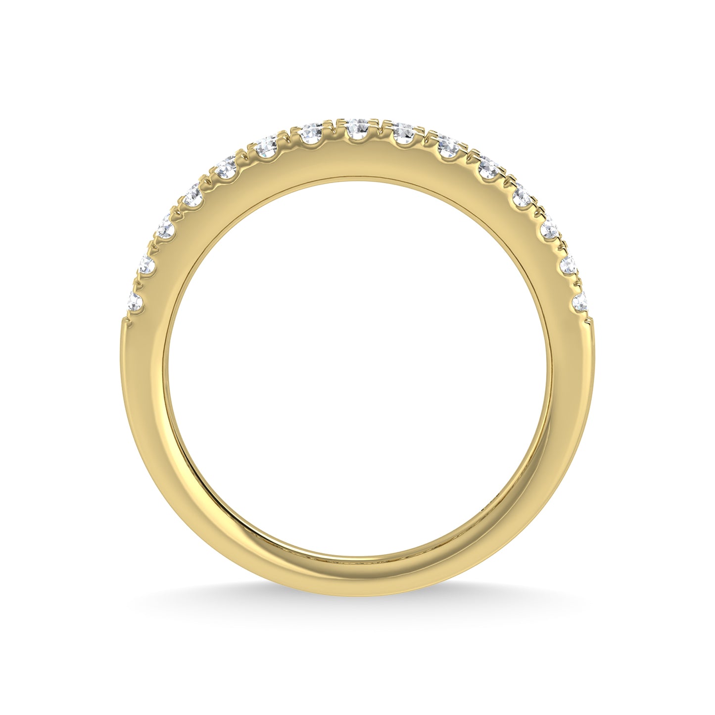 14K Yellow Gold Lab Grown Diamond 1 Ct.Tw. Wedding Band