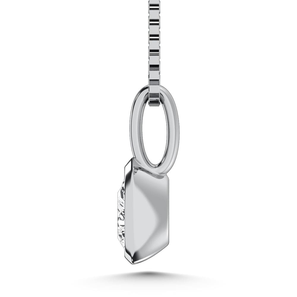 10K White Gold Lab Grown Diamond 1/6 Ct.Tw. Pear Shape Solitaire Pendant