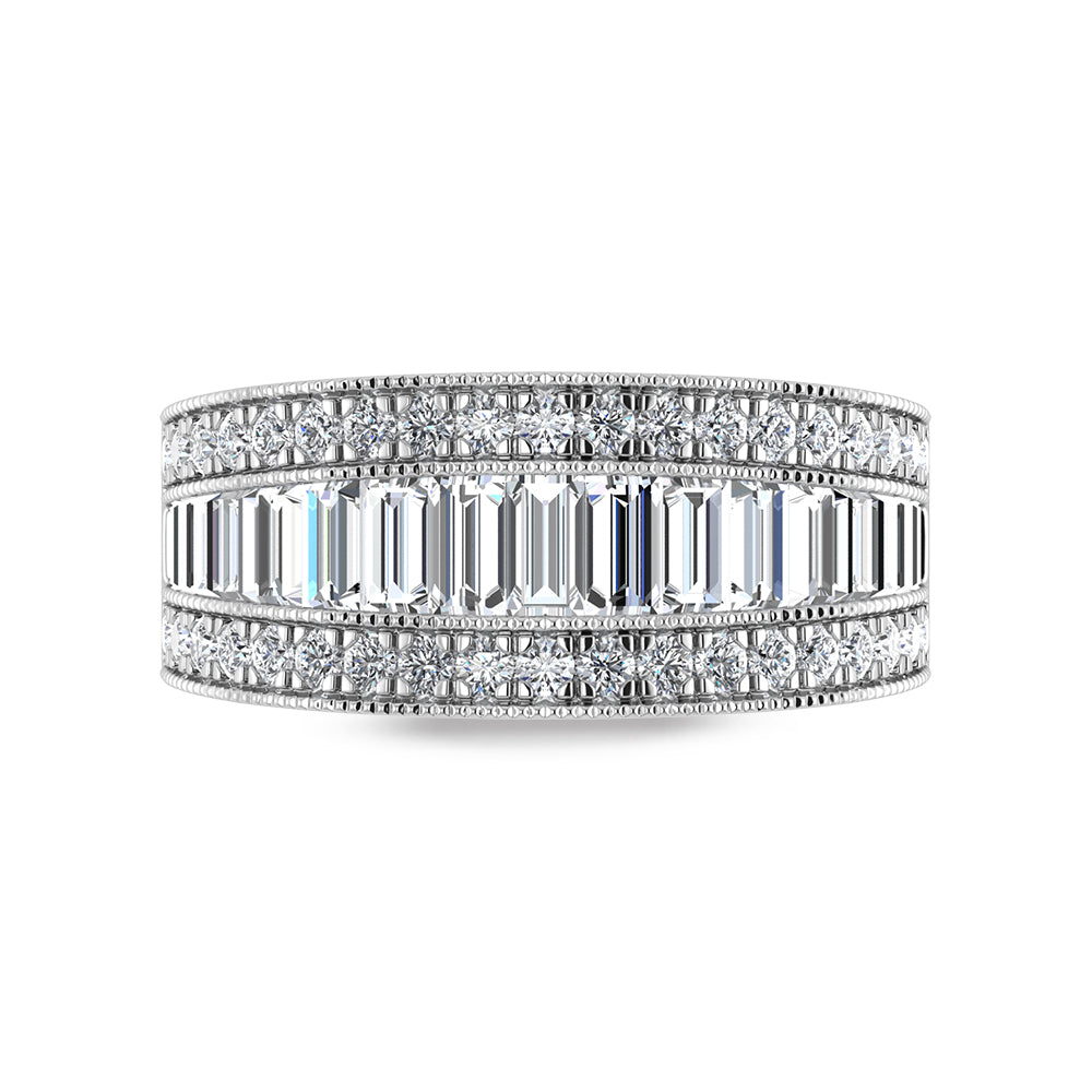 14K White Gold Labgrown Diamond 1 3/8 Ct.Tw. Ladies Band