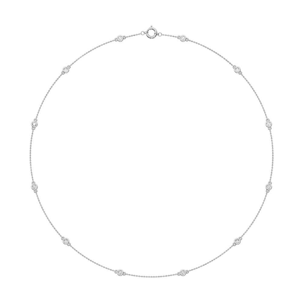 14K White Gold Lab Grown Diamond 1/2 Ct.Tw. Fashion Necklace