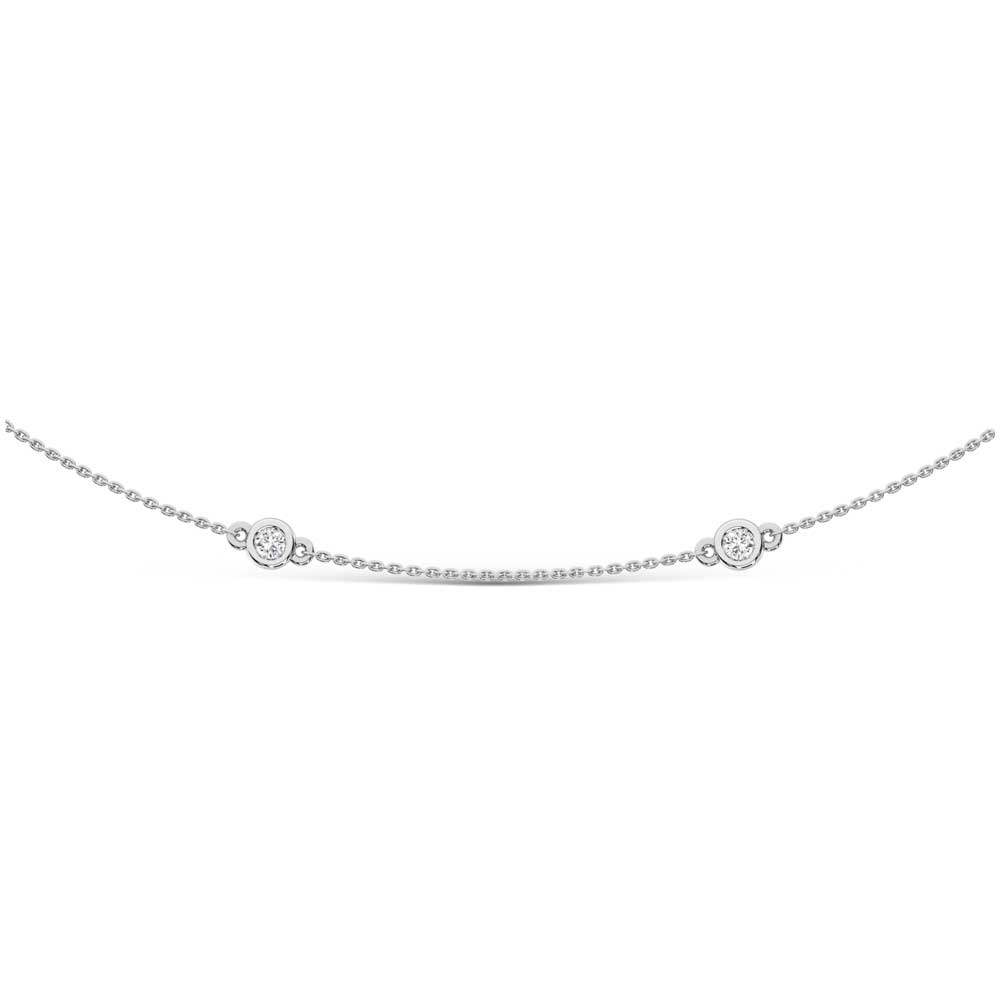 14K White Gold Lab Grown Diamond 1/2 Ct.Tw. Fashion Necklace