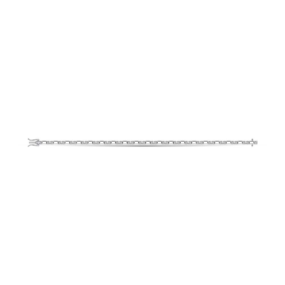 14K White Gold Lab Grown Diamond 4 1/2 Ct.Tw. Tennis Bracelet