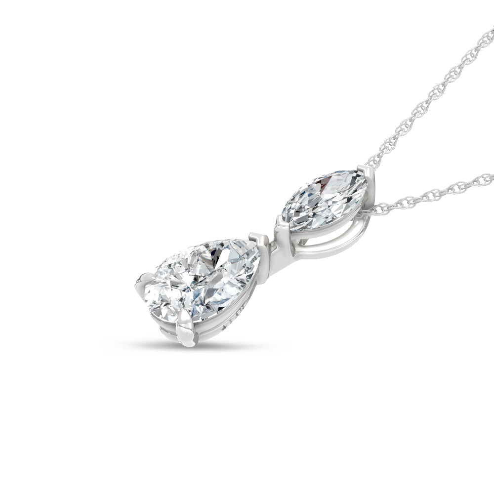 14K White Gold Lab Grown Diamond 1 Ct.Tw. Fashion Pendant