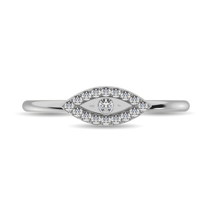 Diamond 1/10 Ct.tw Round Cut Fashion Ring in 10K White Gold