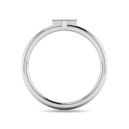 Diamond 1/20 Ct.tw Cross Ring in 10K White Gold