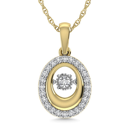 Diamond 1/6 Ct.Tw. Fashion Pendant in 10K Yellow Gold