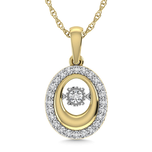 Diamond 1/6 Ct.Tw. Fashion Pendant in 10K Yellow Gold