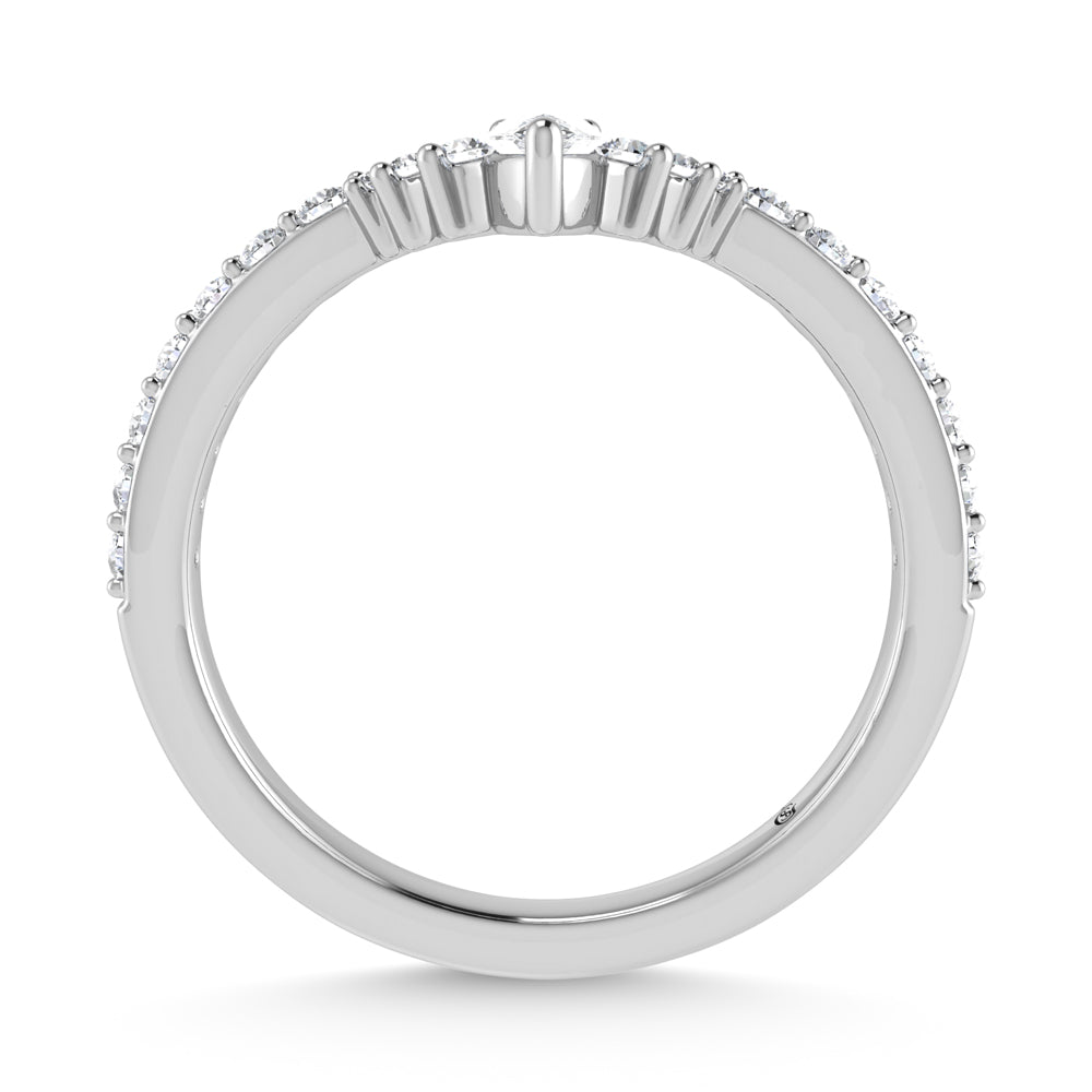 14K White Gold Diamond 1/3 Ct. Tw. Chevron Band