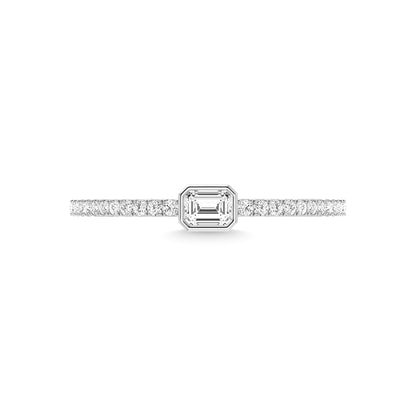 14K White Gold Diamond 1/4 Ct.Tw. Stackable Band