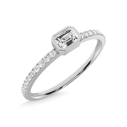 14K White Gold Diamond 1/4 Ct.Tw. Stackable Band