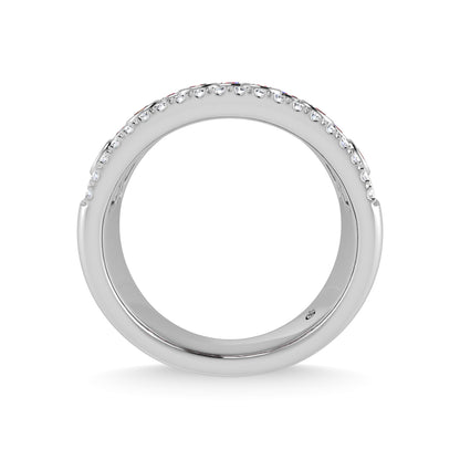 14K White Gold Diamond and Ruby 3/4 Ct.Tw. Fashion Ring