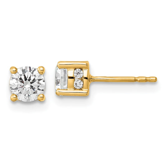 14k Yellow Gold Lab Grown VS/SI FGH Dia Fashion Earrings