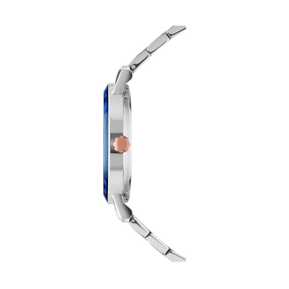 MAGNO, Rose Gold Plated Swiss Quartz Watch, 20mm Band - Blue & Rose Dial | MSRP: $349.90
