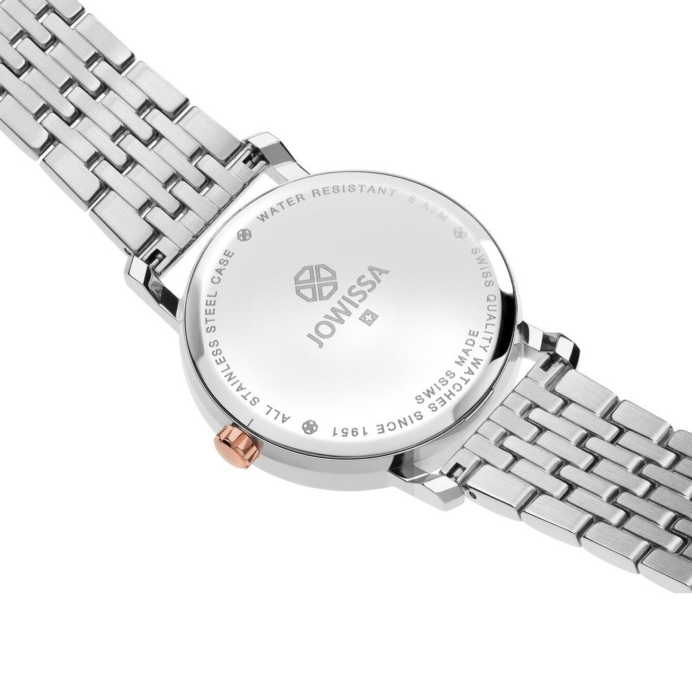 MAGNO, Rose Gold Plated Swiss Quartz Watch, 20mm Band - Blue & Rose Dial | MSRP: $349.90