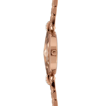FACET STRASS, Brilliant-Cut, Rose Gold Plated Swiss Quartz Watch, 15m Band, Rose Dial | MSRP: $369.9