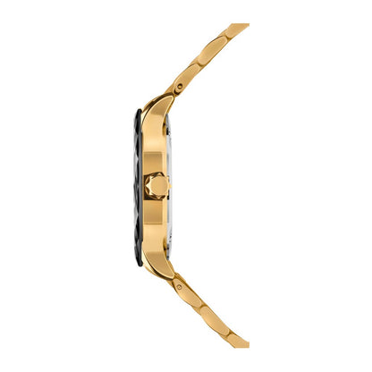 TIRO, Brilliant-Cut, Gold Plated Swiss Quartz Watch, 18MM Band - Black Dial | MSRP $329.90