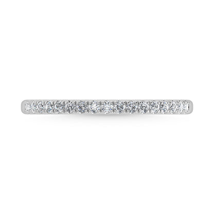 14K White Gold Lab Grown Diamond 1/6 Ct.Tw. IGI Certified Wedding Band