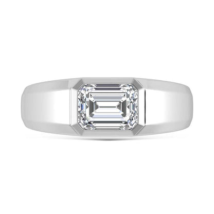 14K White Gold Lab Grown Diamond 2 Ct.Tw. Mens Band