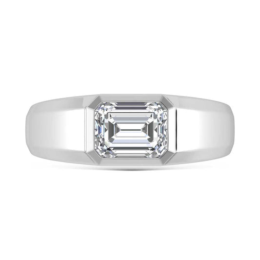 14K White Gold Lab Grown Diamond 2 Ct.Tw. Mens Band