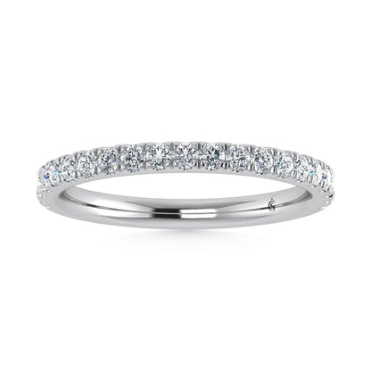 14K White Gold Lab Grown Diamond 3/8 Ct.Tw. Wedding Band