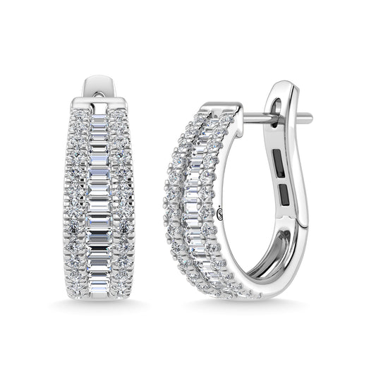 14K White Gold Lab Grown Diamond 1 Ct.Tw. Fashion Earrings