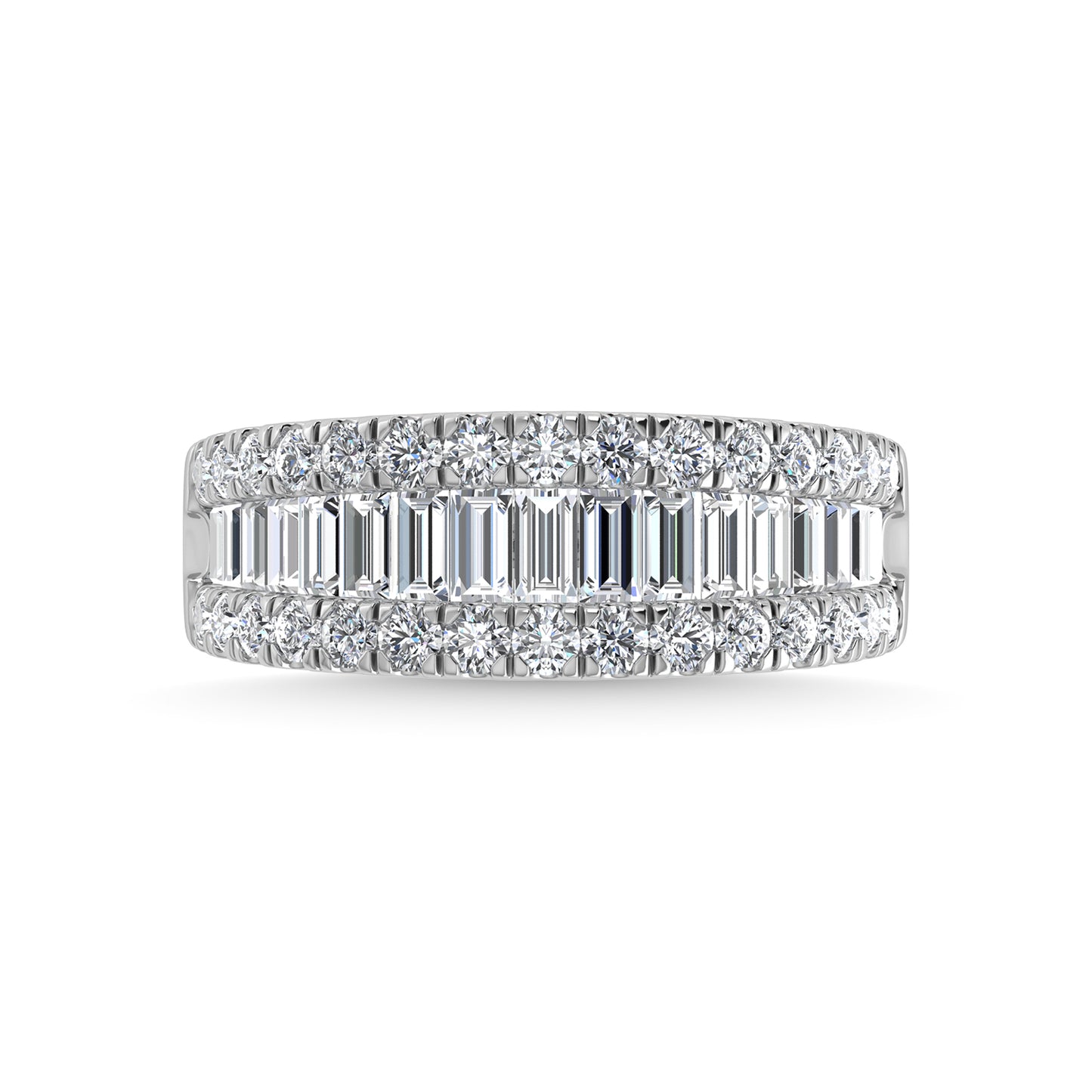14K White Gold Lab Grown Diamond 1 Ct.Tw. Wedding Band