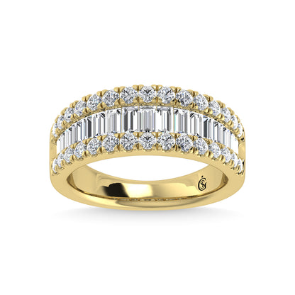 14K Yellow Gold Lab Grown Diamond 1 Ct.Tw. Wedding Band