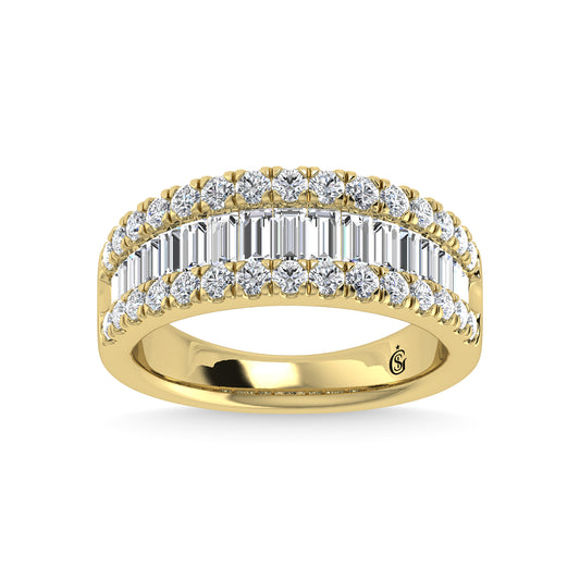 14K Yellow Gold Lab Grown Diamond 1 Ct.Tw. Wedding Band