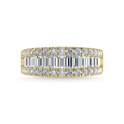 14K Yellow Gold Lab Grown Diamond 1 Ct.Tw. Wedding Band