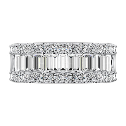 14K White Gold Lab Grown Diamond 2 Ct.Tw. Baguette Wedding Band