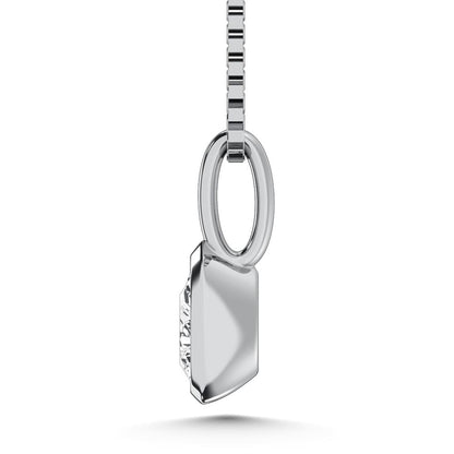 10K White Gold Lab Grown Diamond 1/6 Ct.Tw. Pear Shape  Solitaire Pendant