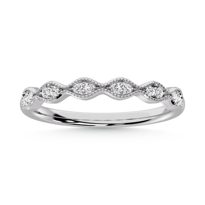 10K White Gold Labgrown Diamond 1/10 Ct.Tw. Wedding Band