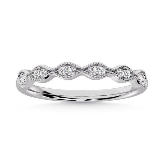 10K White Gold Labgrown Diamond 1/10 Ct.Tw. Wedding Band