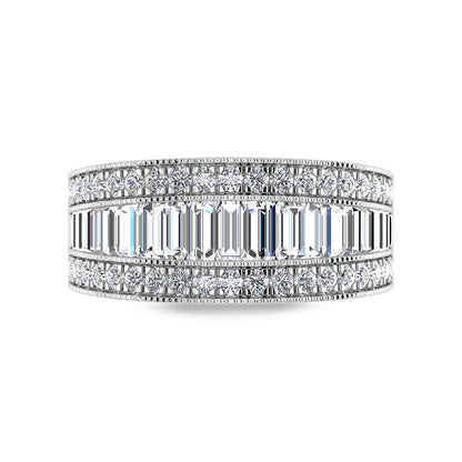 14K White Gold Labgrown Diamond 1 3/8 Ct.Tw. Ladies Band