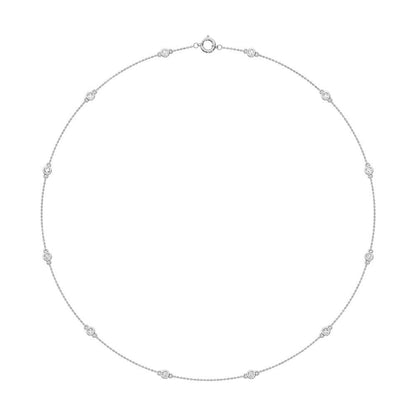 14K White Gold Lab Grown Diamond 1/2 Ct.Tw. Fashion Necklace