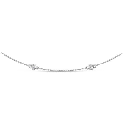 14K White Gold Lab Grown Diamond 1/2 Ct.Tw. Fashion Necklace