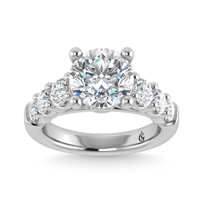 14K White Gold Lab Grown Diamond 4 3/8 Ct.Tw. Engagement Ring
