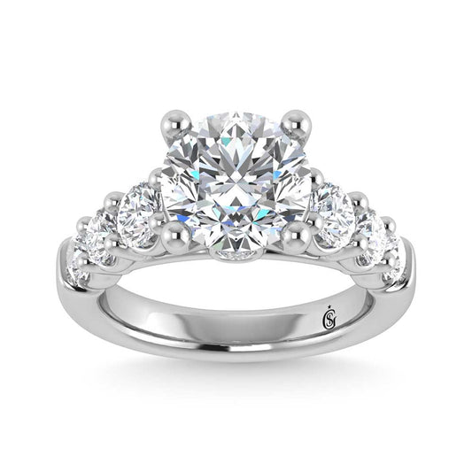 14K White Gold Lab Grown Diamond 4 3/8 Ct.Tw. Engagement Ring