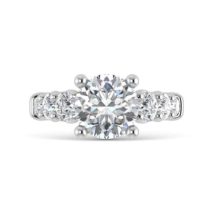 14K White Gold Lab Grown Diamond 4 3/8 Ct.Tw. Engagement Ring