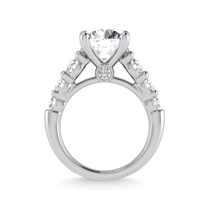 14K White Gold Lab Grown Diamond 4 3/8 Ct.Tw. Engagement Ring