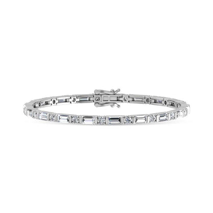 14K White Gold Lab Grown Diamond 4 1/2 Ct.Tw. Tennis Bracelet