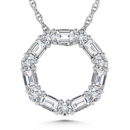 14K White Gold Lab Grown Diamond 1 Ct.Tw. Fashion Pendant